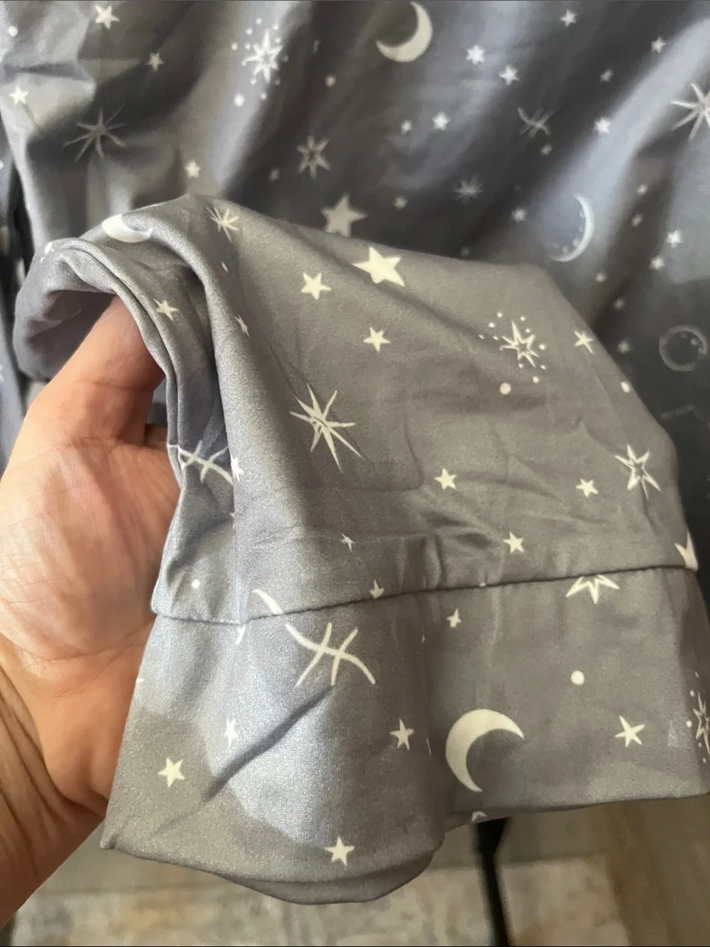 Ekouaer Gray Star & Moon Pajama Set poly spandex long sleeve /pants new